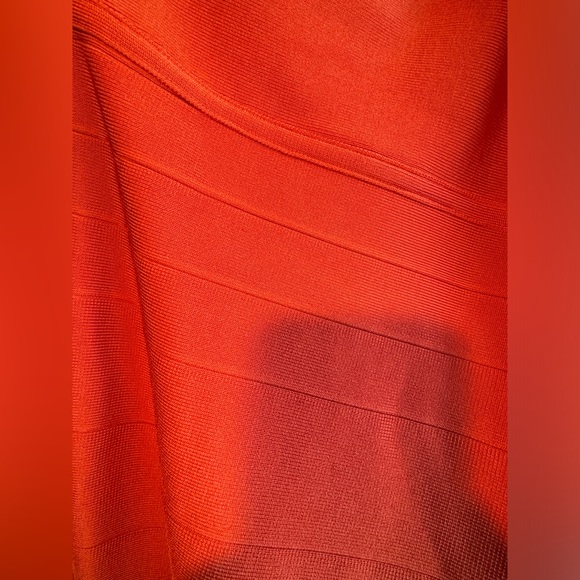 Orange One Shoulder Bandage Dress (Hervé Léger/F21) - Picture 3 of 6